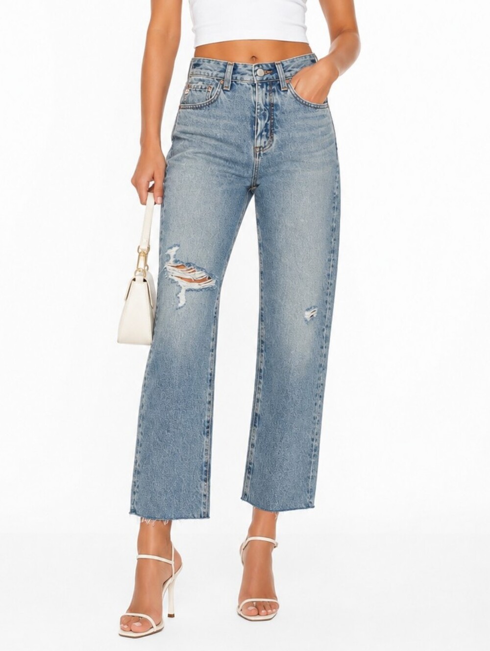 AG Adriano Goldschmied Alexxis Crop Straight Leg Jeans Size 24